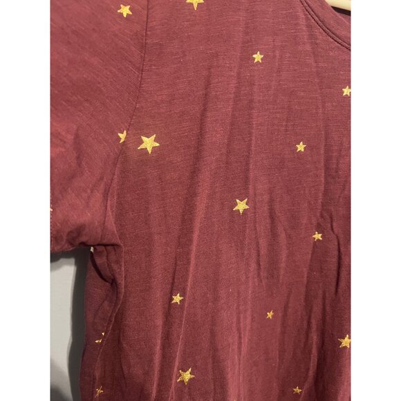 Victoria’s Secret PINK Women’s Perfect Tee Scoop Neck Purple W Gold Stars LG NWT - Picture 2 of 4